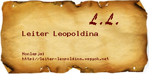 Leiter Leopoldina névjegykártya
